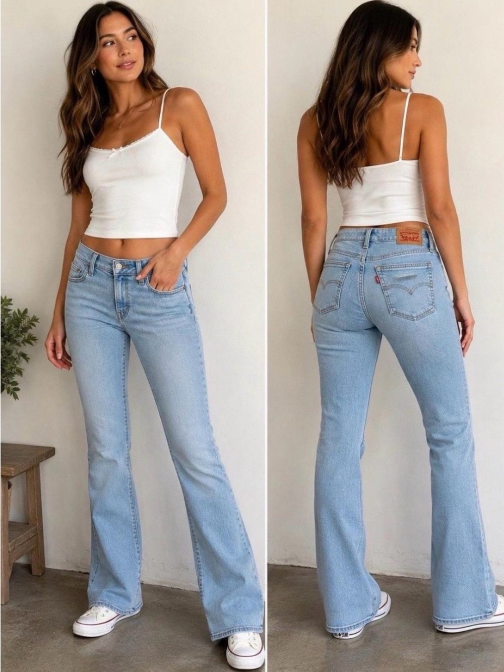 Levi’s Super Low 518 Bootcut Jean, Lightwash, Size 9